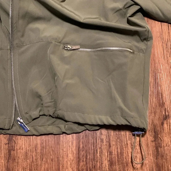 Calvin Klein Bomber Jacket Olive Green Women’s Size Large - Picture 4 of 9